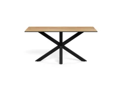 Eettafel Luno Keramiek Eiken Zwart 160cm - Giga Living