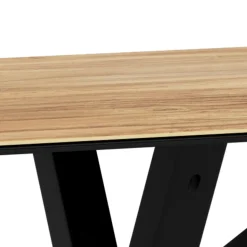 Eettafel Luno Keramiek Eiken Zwart 160cm - Giga Living