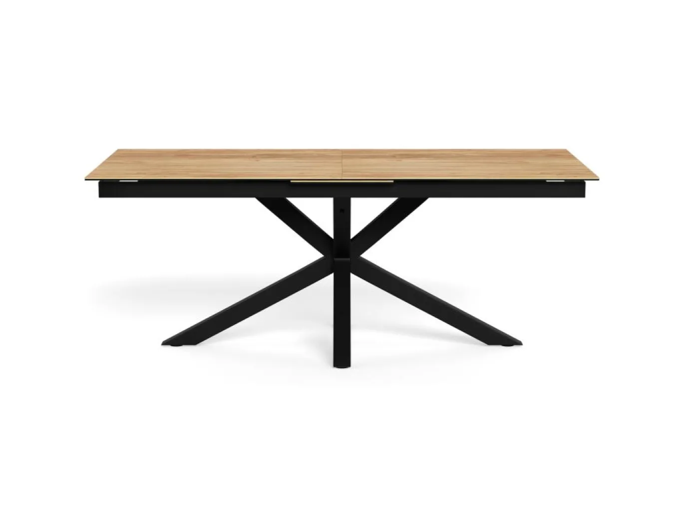 Eettafel Luno Keramiek Eiken Zwart 200-240cm - Giga Living