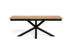 Eettafel Luno Keramiek Eiken Zwart 200-240cm - Giga Living