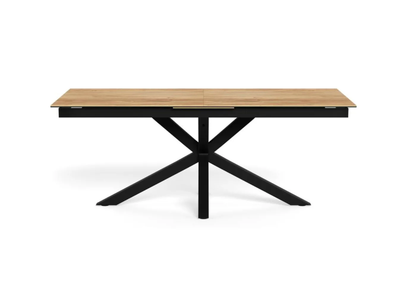 Eettafel Luno Keramiek Eiken Zwart 200-240cm - Giga Living