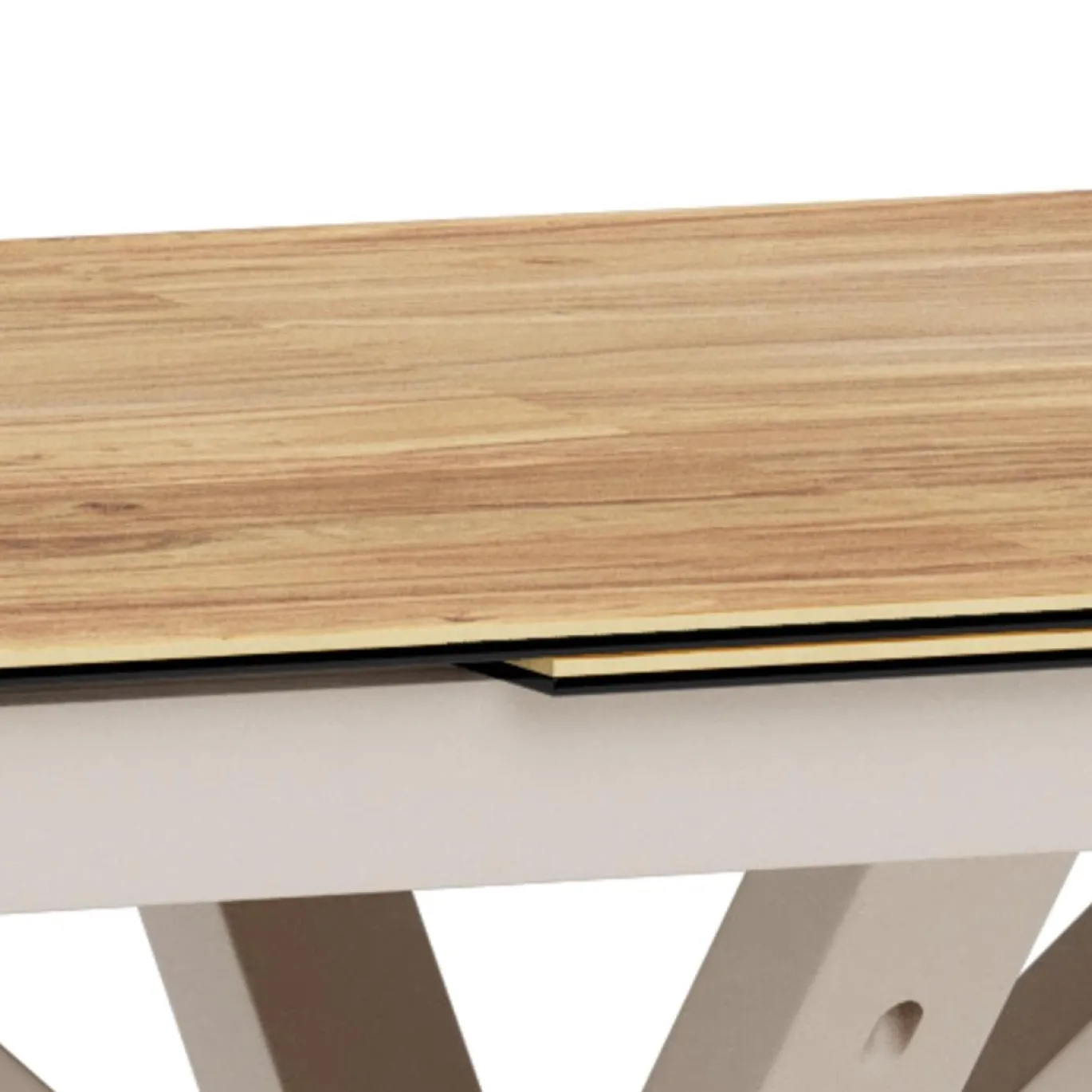 Eettafel Luno Keramiek Eiken Grijs 200-240cm - Giga Living