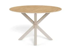 Eettafel Luno Keramiek Eiken Grijs Ø119cm - Giga Living