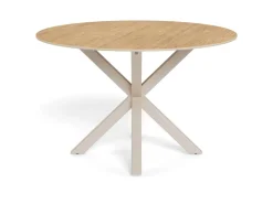 Eettafel Luno Keramiek Eiken Grijs Ø119cm - Giga Living