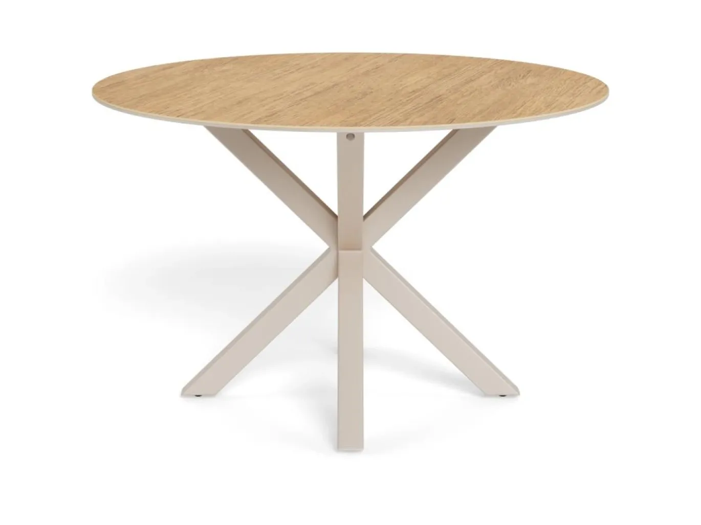 Eettafel Luno Keramiek Eiken Grijs Ø119cm - Giga Living