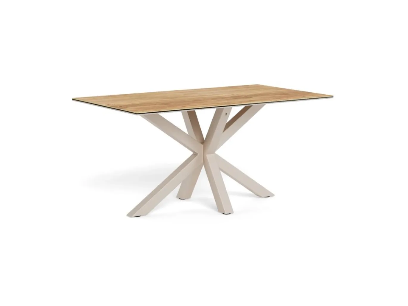 Eettafel Luno Keramiek Eiken Grijs 160cm - Giga Living