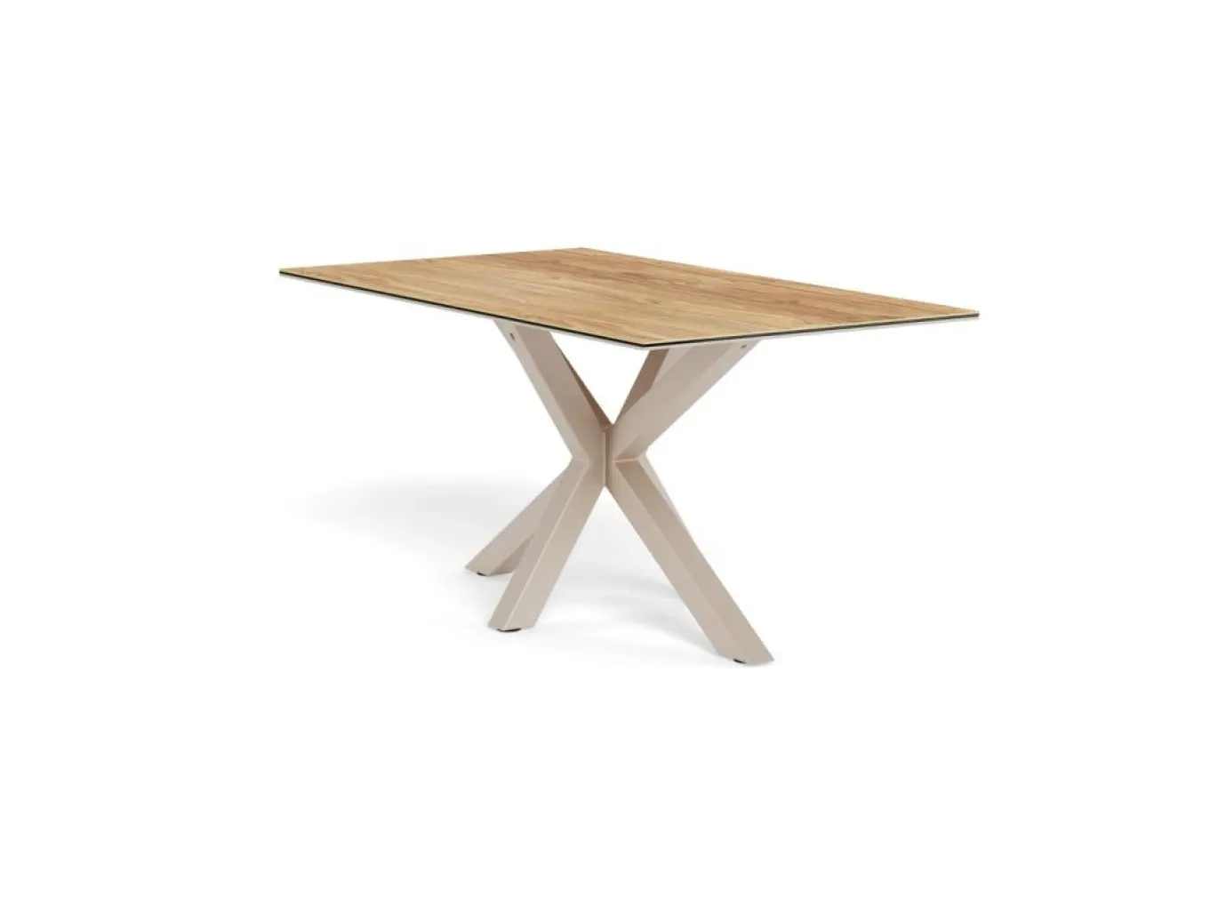 Eettafel Luno Keramiek Eiken Grijs 160cm - Giga Living