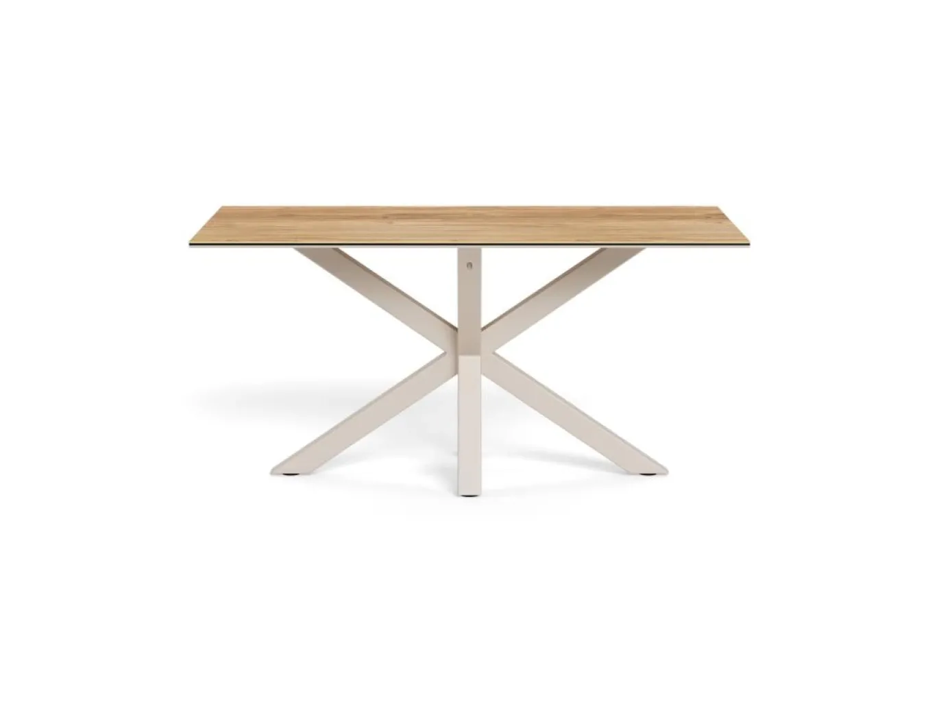 Eettafel Luno Keramiek Eiken Grijs 160cm - Giga Living
