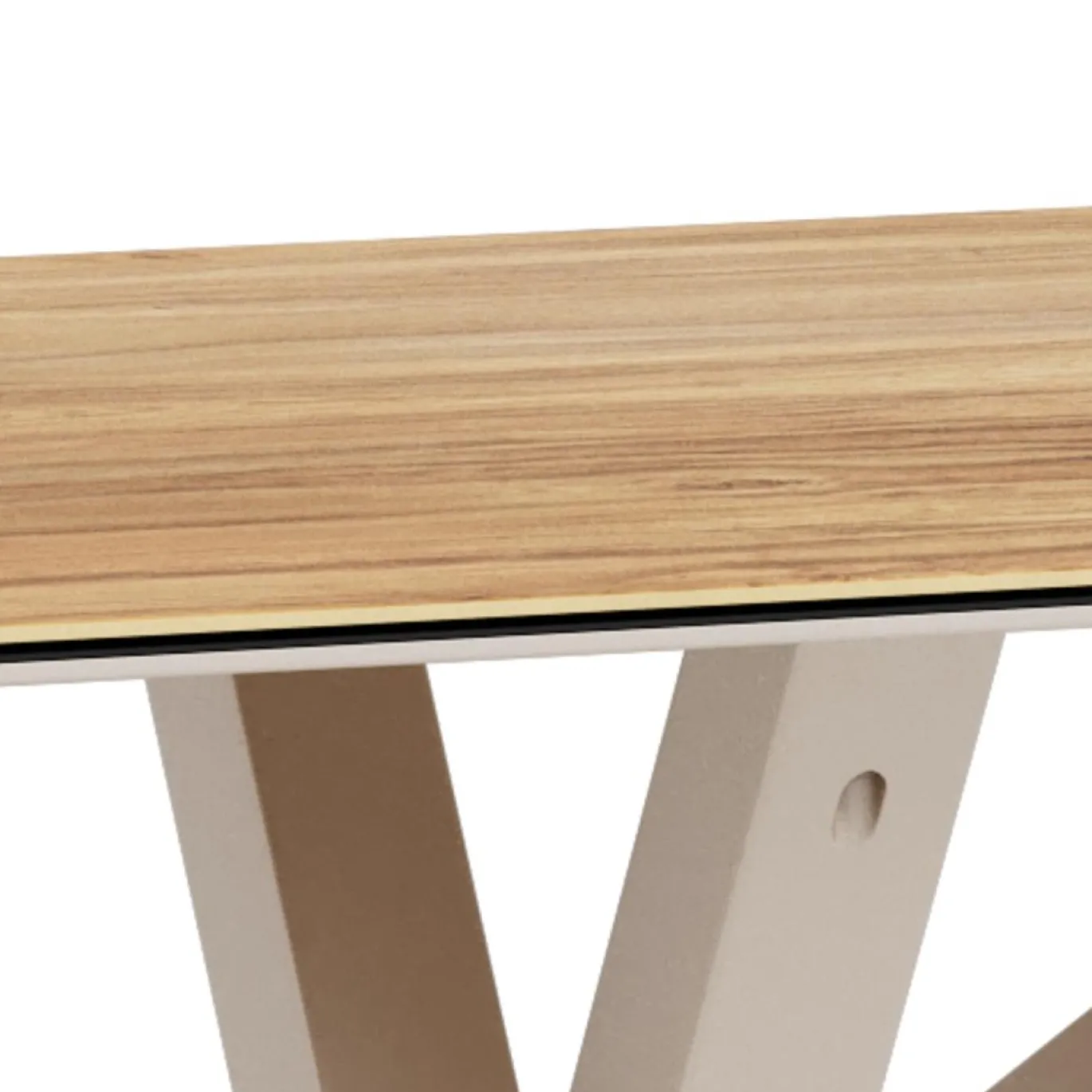 Eettafel Luno Keramiek Eiken Grijs 160cm - Giga Living