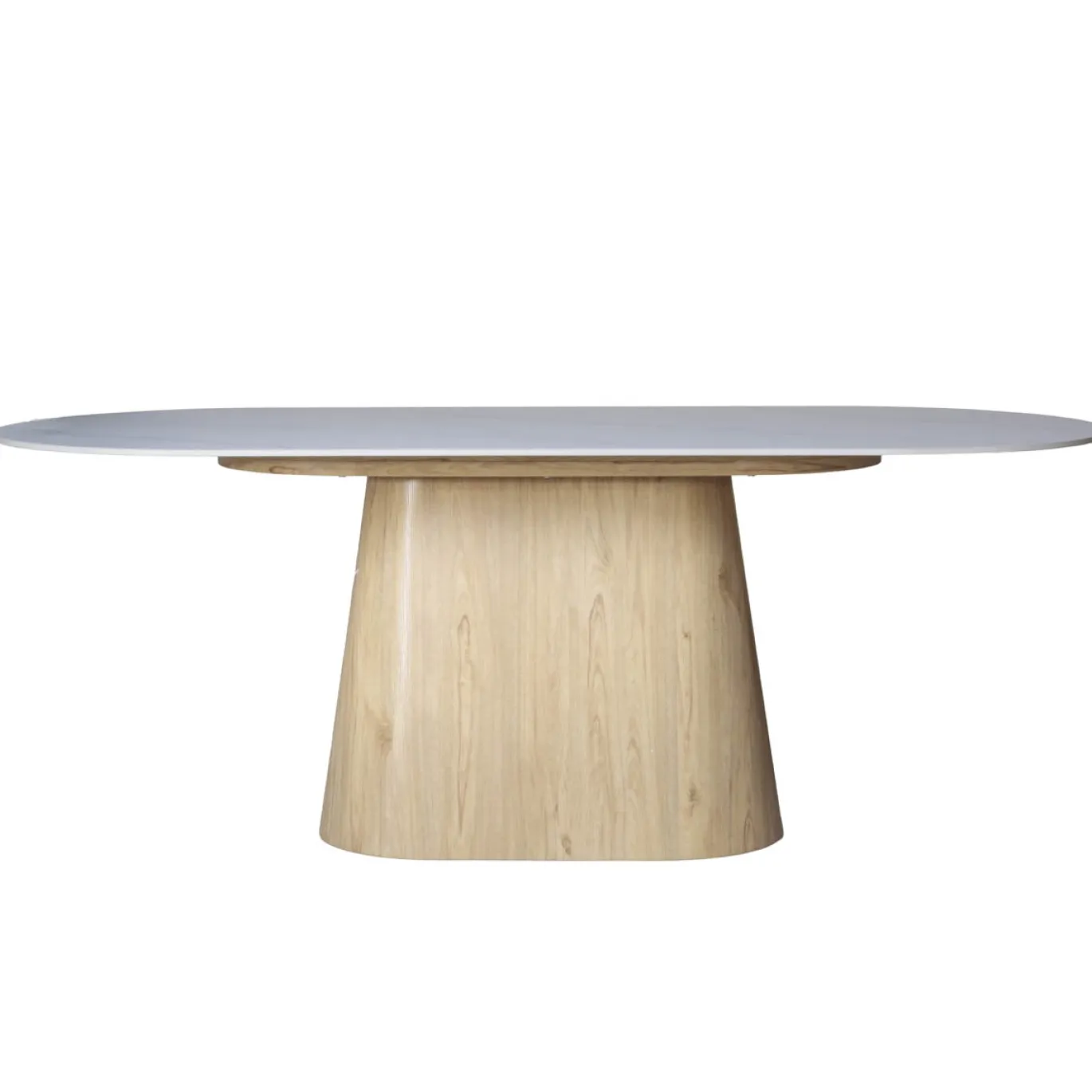 Eettafel Madia Naturel Marmer 200cm Ovaal - Giga Meubel