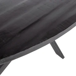 Eettafel Mansour Ovaal Zwart Mangohout 240cm - Giga Meubel