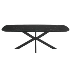 Eettafel Marco Deens Ovaal Marmerlook 220cm - Giga Meubel