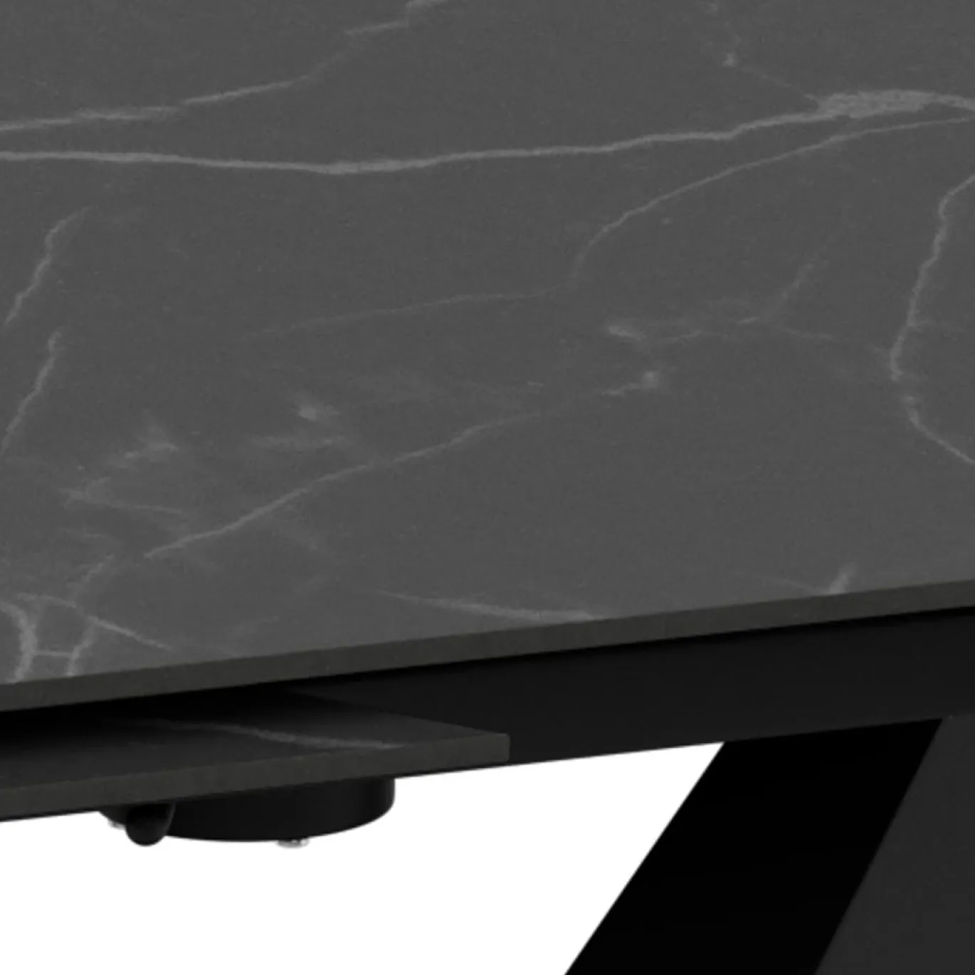 Eettafel Mart Keramiek Zwart 120-180cm - Giga Living