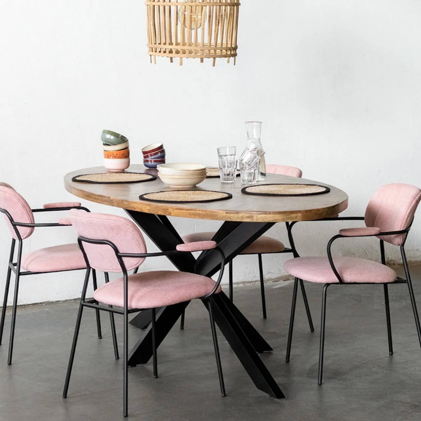 Eettafel Max Ovaal Visgraat 200cm - Giga Meubel