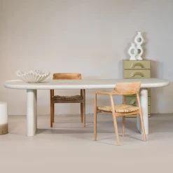Eettafel Maya Deens Ovaal Beige 300cm - Giga Meubel