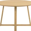 Eettafel Mees Naturel MDF Ø120cm - Giga Living