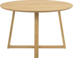 Eettafel Mees Naturel MDF Ø120cm - Giga Living