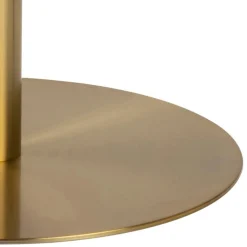 Eettafel Menno Marmer Wit Ø105cm Gouden Onderstel - Giga Living