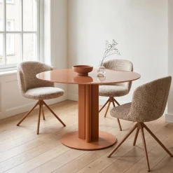 Eettafel Mino Terra Glas Rond 120cm - Giga Meubel