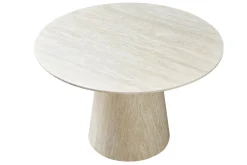Eettafel Mira Travertinlook Rond 120cm - Giga Meubel