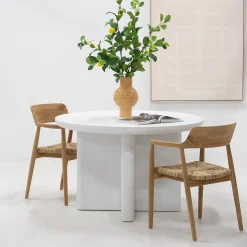 Eettafel Miso Rond Wit 120cm - Giga Meubel