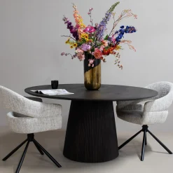 Eettafel Mokka Walnoot Ø120cm - Giga Meubel