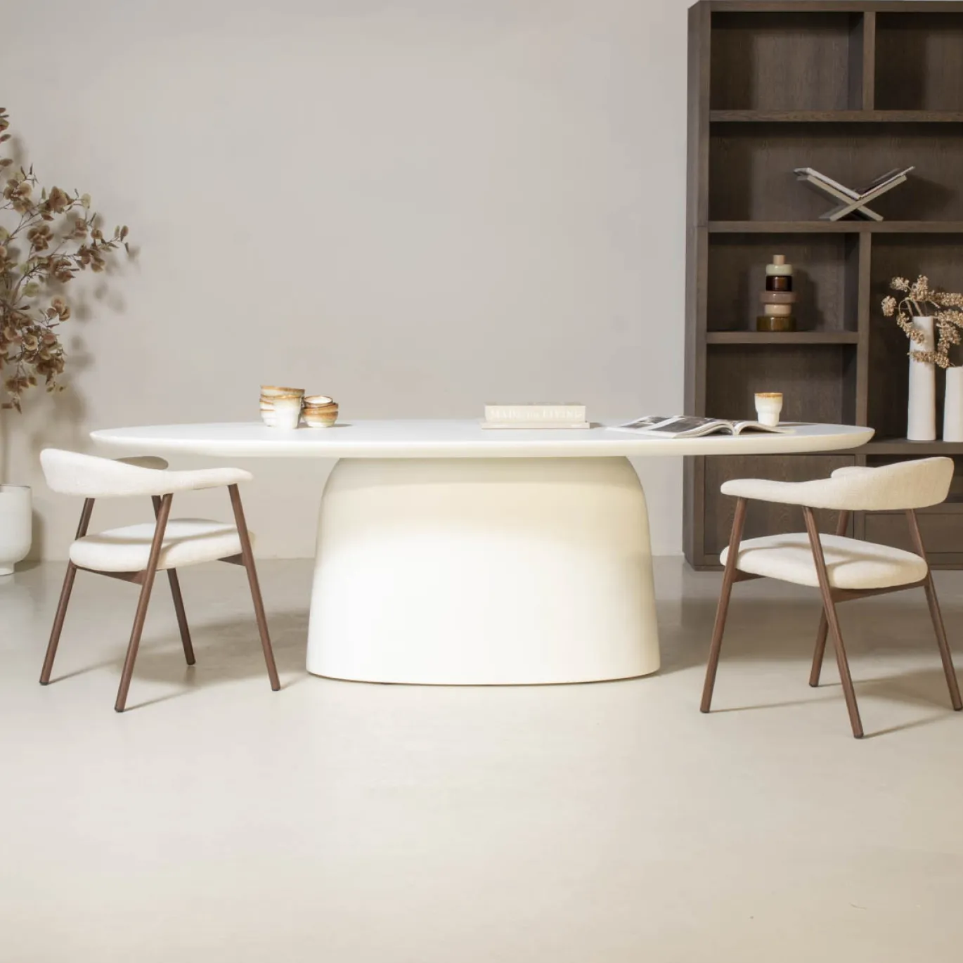 Eettafel Myrna Ovaal Wit 300cm - Giga Meubel