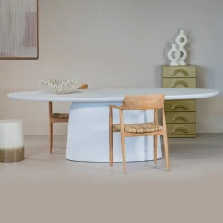 Eettafel Myrna Ovaal Wit 300cm - Giga Meubel