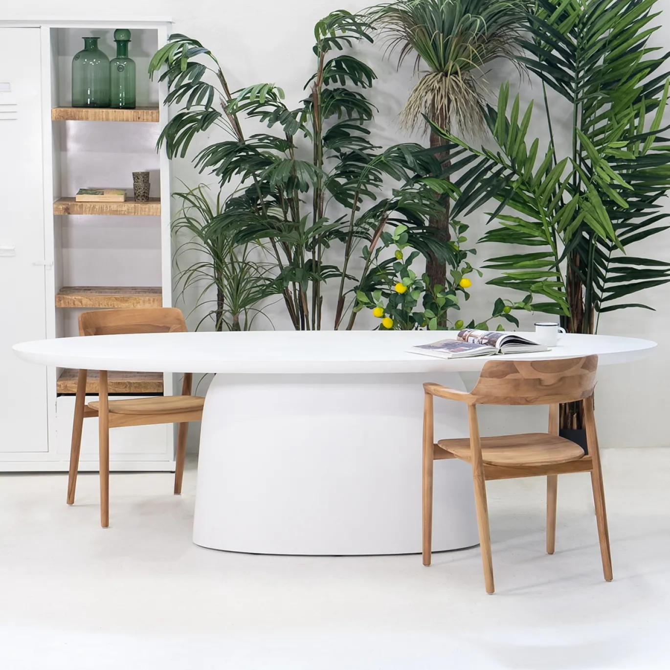 Eettafel Myrna Ovaal Wit 300cm - Giga Meubel