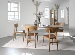 Eettafel Nola Boat Shape Naturel Eiken 100x190cm - Giga Living