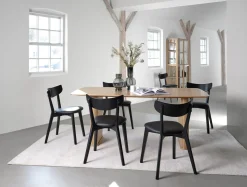 Eettafel Nola Boat Shape Naturel Eiken 100x190cm - Giga Living