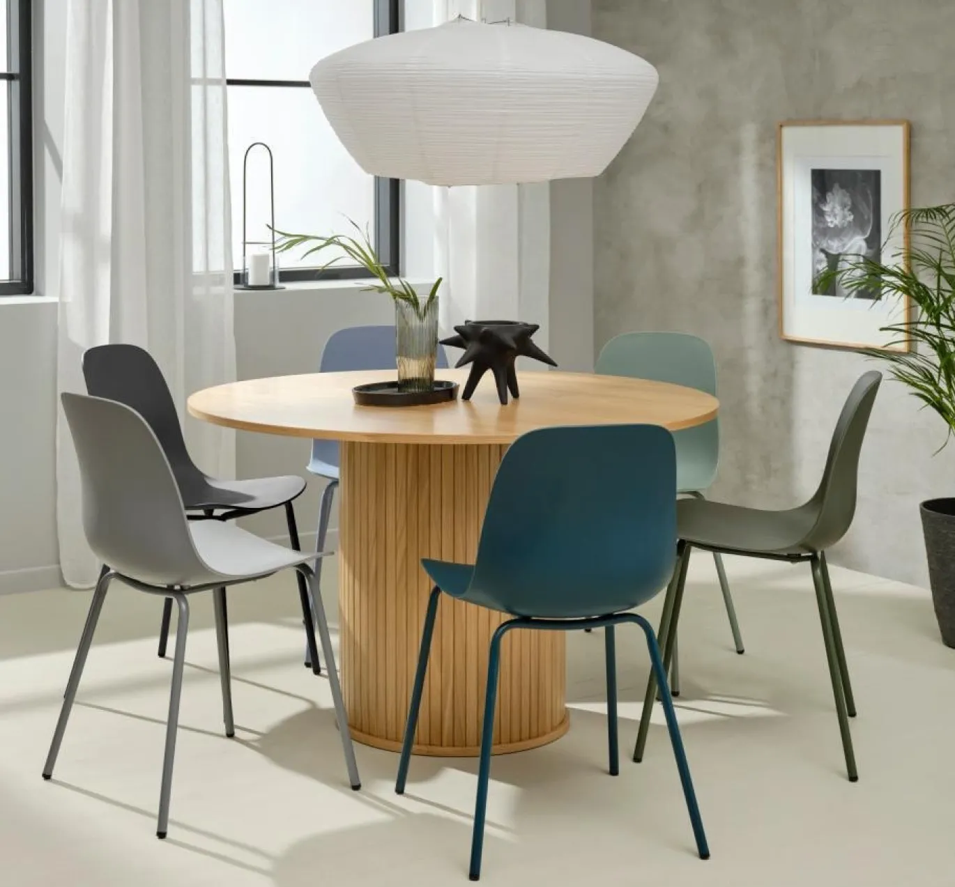 Eettafel Nola Naturel Ø120 cm - Giga Living