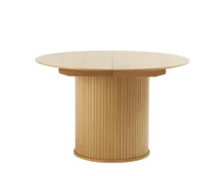 Eettafel Nola Naturel Eiken Ø120-167cm - Giga Living