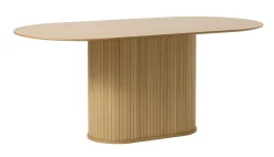 Eettafel Nola Ovaal Naturel Eiken 95x180cm - Giga Living