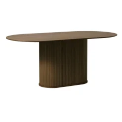 Eettafel Nola Ovaal Smoked Eiken 95x180cm - Giga Living