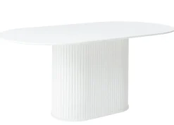 Eettafel Nola Ovaal Wit 95x180cm - Giga Living