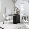 Eettafel Nola Ovaal Zwart Eiken 95x180cm - Giga Living