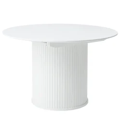 Eettafel Nola Wit Ø120-167cm - Giga Living