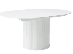 Eettafel Nola Wit Ø120-167cm - Giga Living