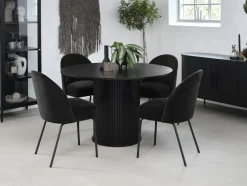 Eettafel Nola Zwart Ø120 cm - Giga Living