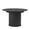Eettafel Nola Zwart Eiken Ø120-167cm - Giga Living