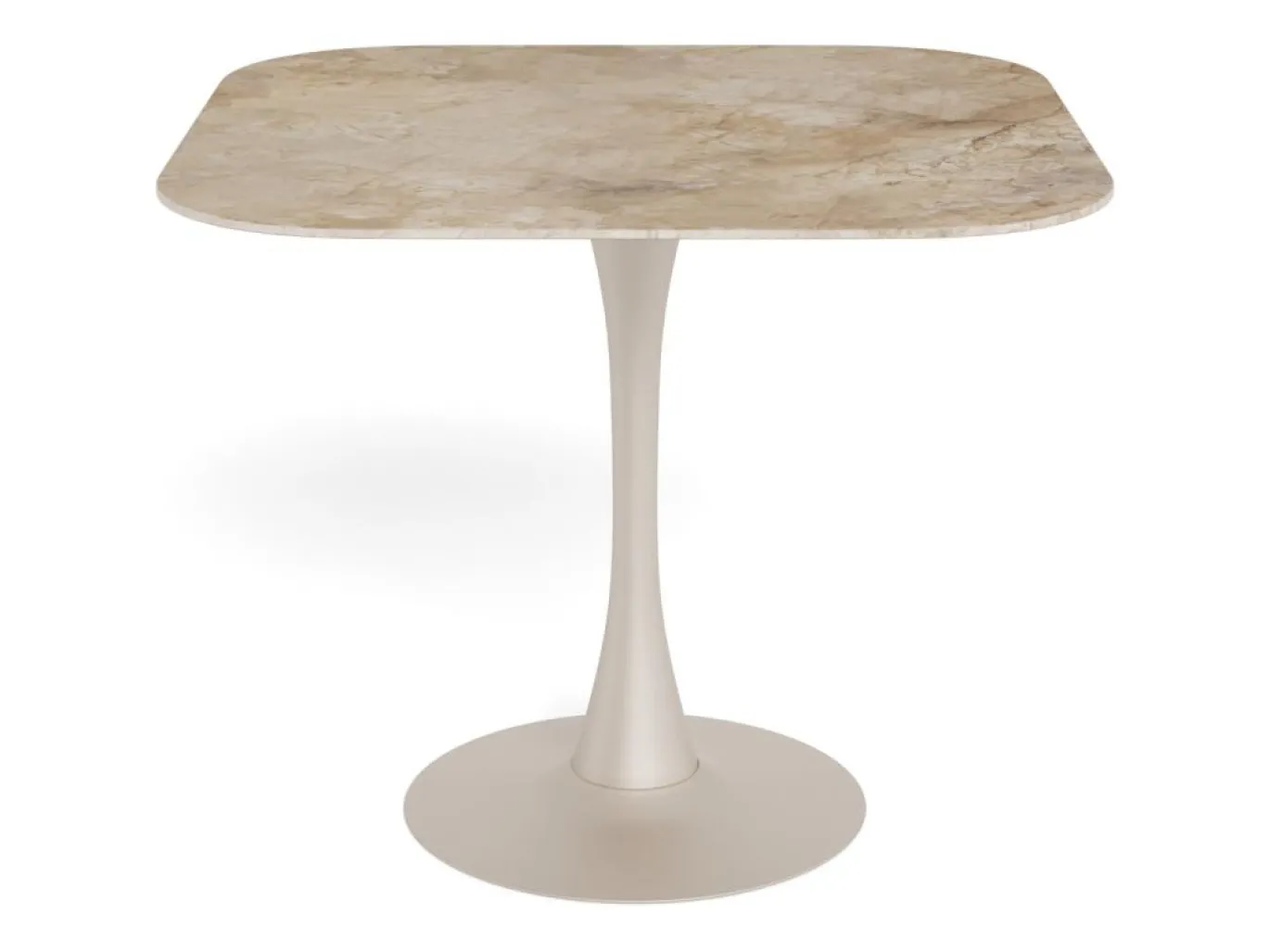 Eettafel Orin Keramiek Bruin 90cm - Giga Living