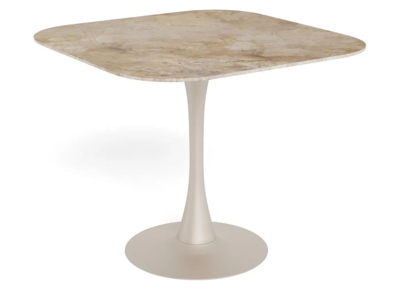 Eettafel Orin Keramiek Bruin 90cm - Giga Living