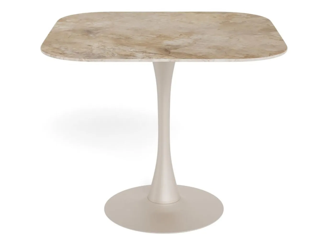 Eettafel Orin Keramiek Bruin 90cm - Giga Living