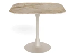 Eettafel Orin Keramiek Bruin 90cm - Giga Living
