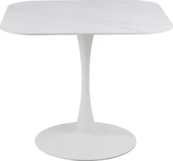 Eettafel Orin Keramiek Wit 90cm - Giga Living