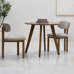 Eettafel Oslo Mangohout Rond 90cm - Giga Meubel