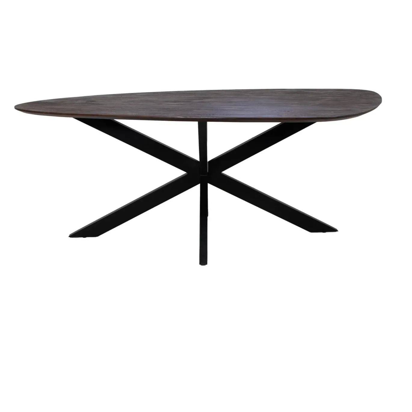 Eettafel Owen Kiezel Bruin Matrix-poot 200cm - Giga Meubel