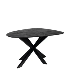 Eettafel Owen Kiezel Zwart Matrix-poot 200cm - Giga Meubel