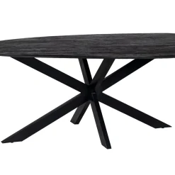Eettafel Owen Kiezel Zwart Matrix-poot 200cm - Giga Meubel